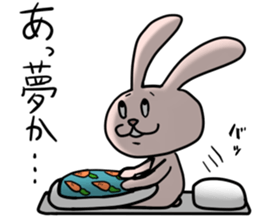 bocce rabbit 3 sticker #10472758