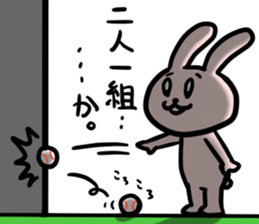 bocce rabbit 3 sticker #10472773