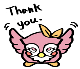 Pink Owl Naomi sticker #10473076