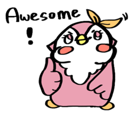 Pink Owl Naomi sticker #10473092