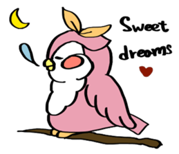 Pink Owl Naomi sticker #10473098