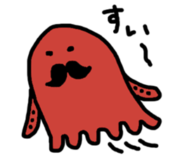 Hige octpus sticker #10476868