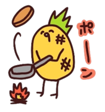 kamyu's onomatopoeic pineapple stickers sticker #10477830