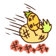 kamyu's onomatopoeic pineapple stickers sticker #10477845