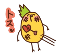 kamyu's onomatopoeic pineapple stickers sticker #10477850