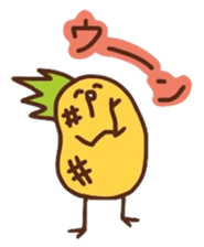 kamyu's onomatopoeic pineapple stickers sticker #10477860