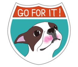Always be with you! Boston Terrier sticker #10478789
