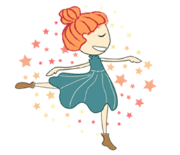 A girl who love ballet sticker #10479712