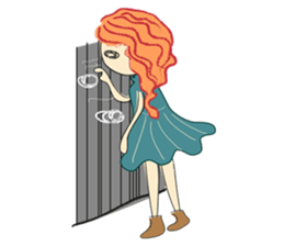 A girl who love ballet sticker #10479727