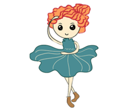 A girl who love ballet sticker #10479728