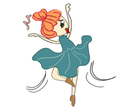 A girl who love ballet sticker #10479733