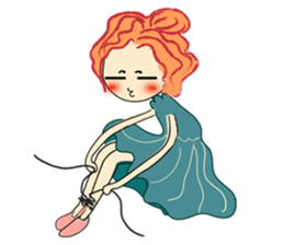 A girl who love ballet sticker #10479734