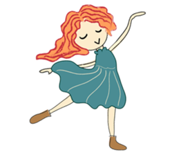 A girl who love ballet sticker #10479735