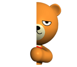 3D teddy bear sticker #10480824