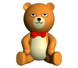 3D teddy bear sticker #10480825