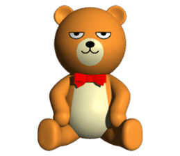 3D teddy bear sticker #10480825