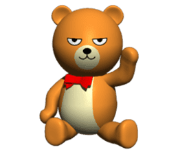 3D teddy bear sticker #10480826