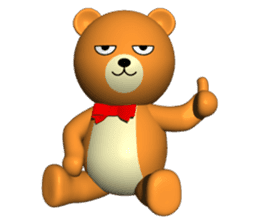 3D teddy bear sticker #10480827