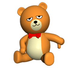 3D teddy bear sticker #10480828