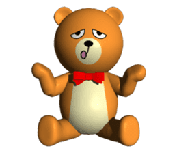 3D teddy bear sticker #10480841