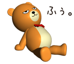 3D teddy bear sticker #10480859