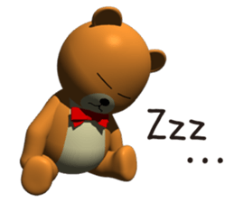 3D teddy bear sticker #10480860