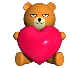 3D teddy bear sticker #10480863