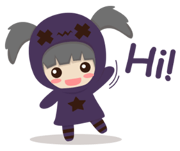 Pretty plum girl sticker #10481465