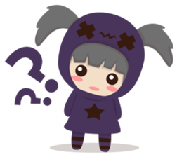 Pretty plum girl sticker #10481475