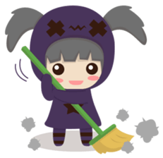 Pretty plum girl sticker #10481478