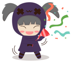 Pretty plum girl sticker #10481479