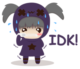 Pretty plum girl sticker #10481489