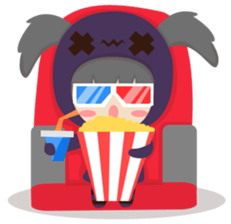 Pretty plum girl sticker #10481492