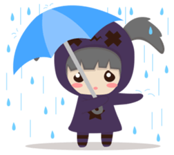 Pretty plum girl sticker #10481493