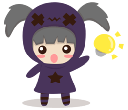 Pretty plum girl sticker #10481496