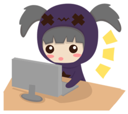 Pretty plum girl sticker #10481503