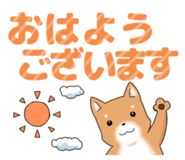 little mame shiba ( Large letters ) sticker #10481624