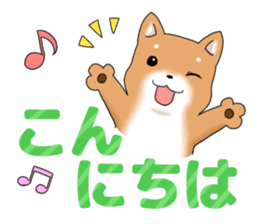 little mame shiba ( Large letters ) sticker #10481625