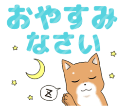 little mame shiba ( Large letters ) sticker #10481626