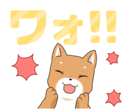 little mame shiba ( Large letters ) sticker #10481652