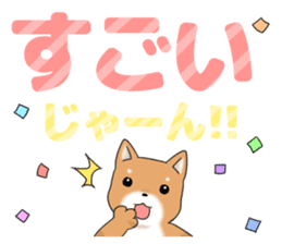 little mame shiba ( Large letters ) sticker #10481653