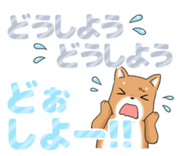 little mame shiba ( Large letters ) sticker #10481658