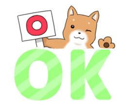 little mame shiba ( Large letters ) sticker #10481662