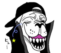 dog men 2 sticker #10482741