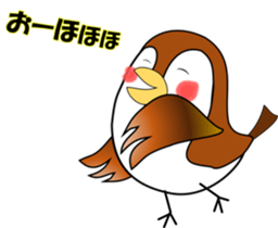 Cute and fatty sparrow;SUPARO-chan 2 sticker #10483484