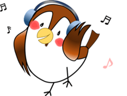 Cute and fatty sparrow;SUPARO-chan 2 sticker #10483486