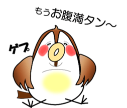 Cute and fatty sparrow;SUPARO-chan 2 sticker #10483497