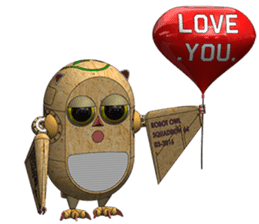 Robot Owl sticker #10484360