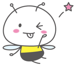 He is a bee.His name is hatchan! sticker #10485898