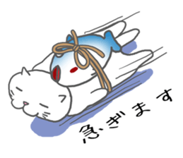 obentoh cat(maguro)2nd siro sticker #10487198